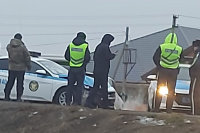 В Атырау патрульный автомобиль попал в ДТП