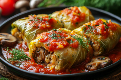 Подсела в Великий пост на голубцы с рисом и грибами: нежные, сочные, в томатном соусе