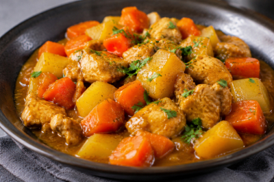 Курица, картошка и морковь &mdash; пряное рагу с карри: густая и ароматная вкуснятина на ужин