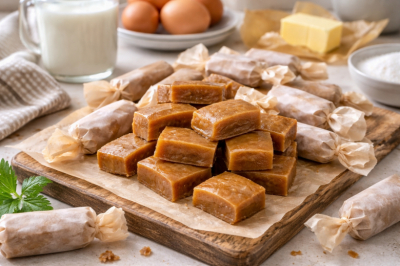 Плавлю в молоке 4 ингредиента &mdash; домашняя &laquo;Коровка&raquo;: конфетки без консервантов и лишнего растительного жира