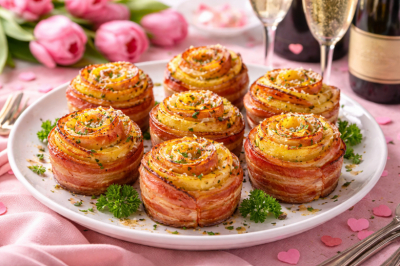 Розочки из картошки и бекона буду делать на 23 Февраля и 8 Марта &mdash; эффектное блюдо из простых продуктов