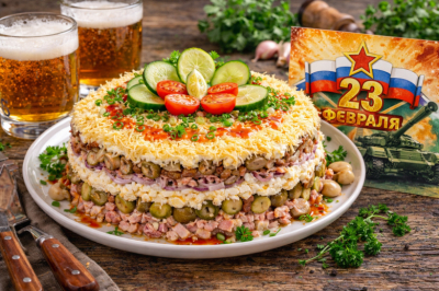 Хватит дарить носки: салат для мужчин &laquo;Бернинг мэн&raquo; &mdash; готовим на 14 и 23 Февраля. Очень вкусный и пикантный