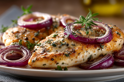 Заворачиваю грудку с кольцами лука в пергамент и жарю &mdash; сочная курица без масла гарантирована