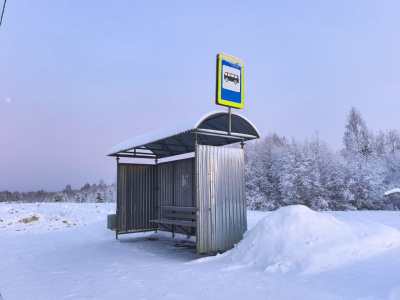Остановка рухнула в центре Рязани