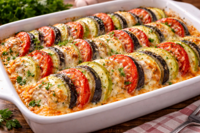 Переходим к весне на легкие ужины: ПП рататуй с куриной грудкой и овощами — некалорийный, сочный и очень вкусный